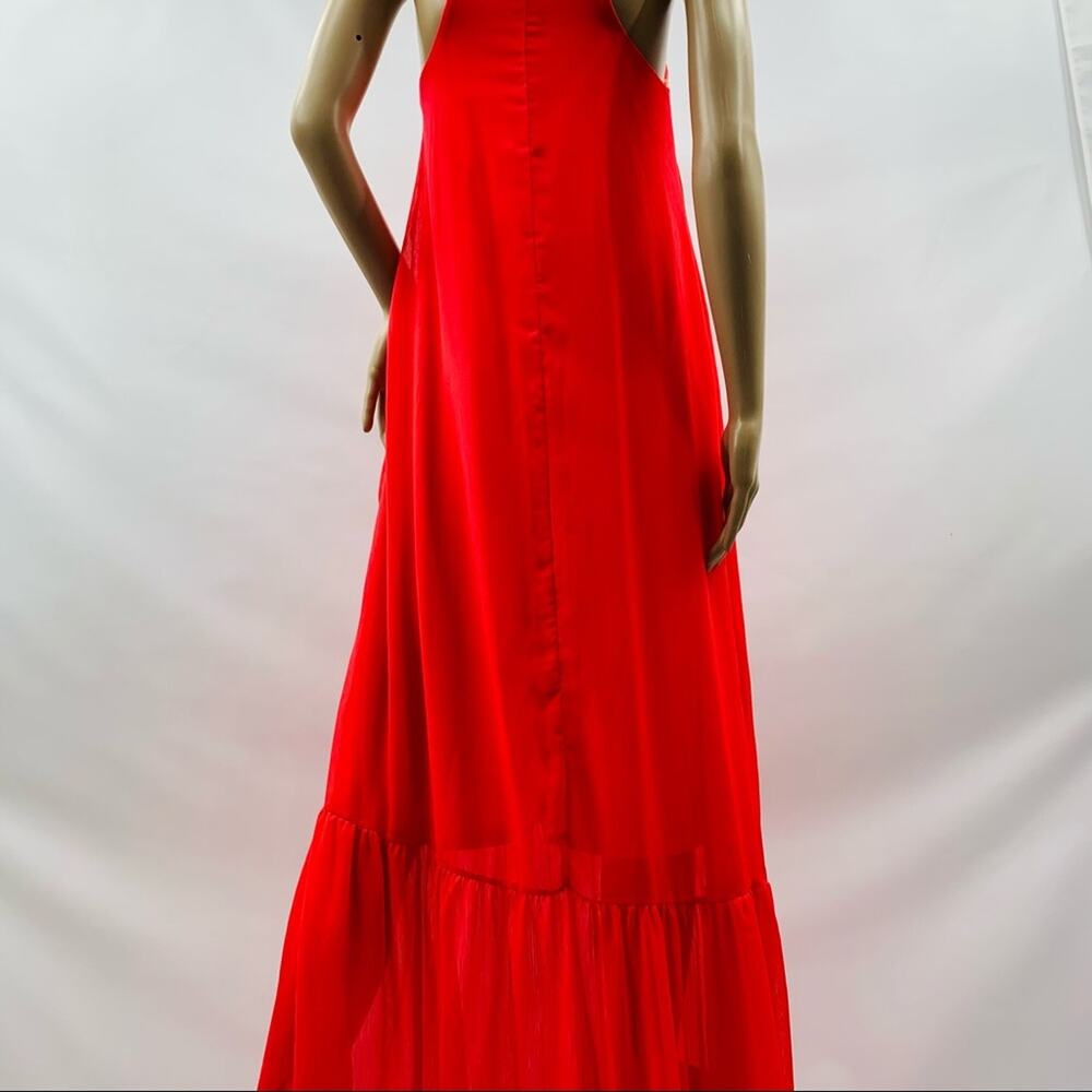 Gianni Bini Coral Peplum Hem Maxi Dress - Picture 10 of 12